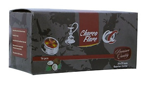 Charco Flare Coconut Charcoal Quarter Circle 16 Piece Box