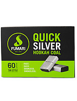 Fumari Quick Silver Hookah Charcoal 60 Piece Box