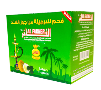 Al-Fakher Coconut Charcoal 60 Piece Box