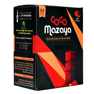 CocoMazaya Coconut Charcoal 24 Piece Box