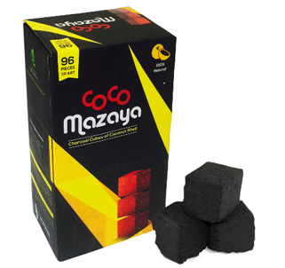 CocoMazaya Coconut Charcoal 96 Piece Box