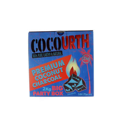 CocoUrth Coconut Charcoal Cube 144 Piece Box