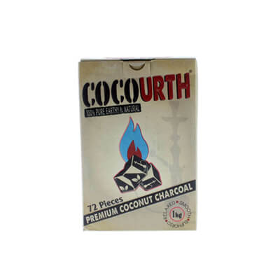 CocoUrth Coconut Charcoal Cube 72 Piece Box