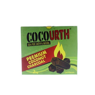 CocoUrth Coconut Charcoal Hex 120 Piece Box