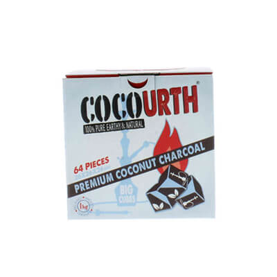 CocoUrth Coconut Charcoal Big Cube 64 Piece Box