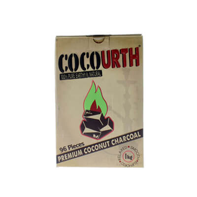 CocoUrth Coconut Charcoal Flat 96 Piece Box