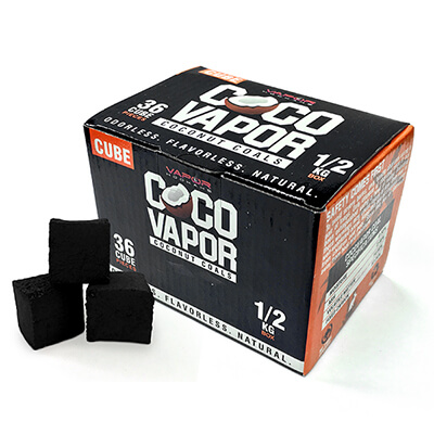 CocoVapor Coconut Charcoal Cube 36 Piece Box