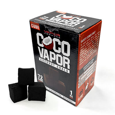 CocoVapor Coconut Charcoal Cube 72 Piece Box