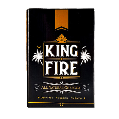 King of Fire Coconut Charcoal Cube 72 Piece Box